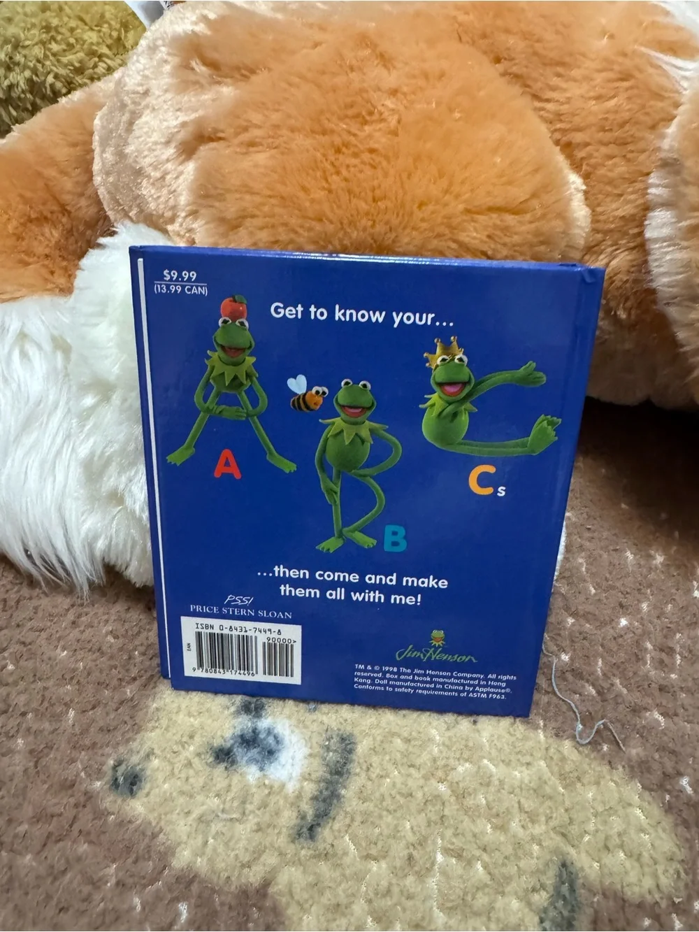 Kermit's ABC Board Book - Blue Cover, book spine is a little bendy